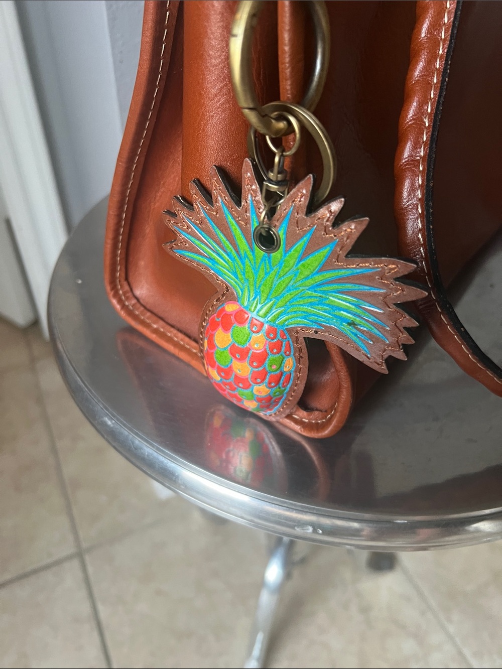 Patricia Nash | Tropicana Summer Festival Collection Leather Pineapple Bag - Picture 6 of 13